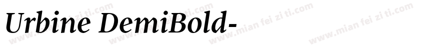 Urbine DemiBold字体转换